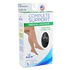 Firm Surg Wgt Stkngs 3x  Black 20 30mmhg  Below Knee Clsd Toe   All Care Store