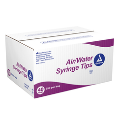 dynarex air water syringe tips pack type40 box per case