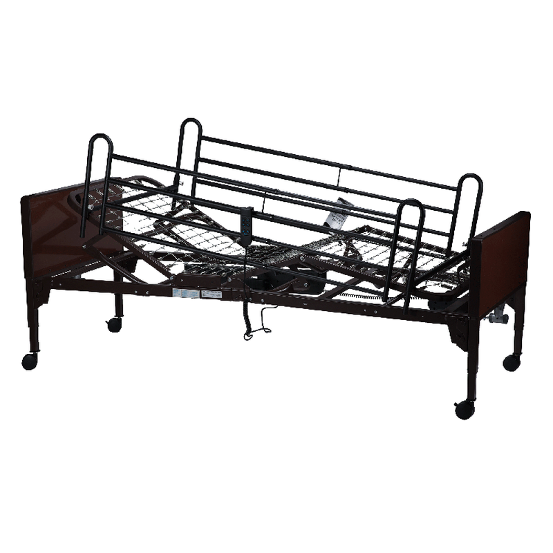 dynarex full electric homecare bed w full rail no rail half rail