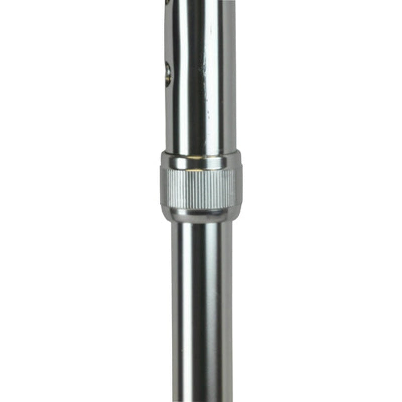 Cane  Round Handle  Blue Jay Silver With Vinyl Comfort Grip   All Care Store
