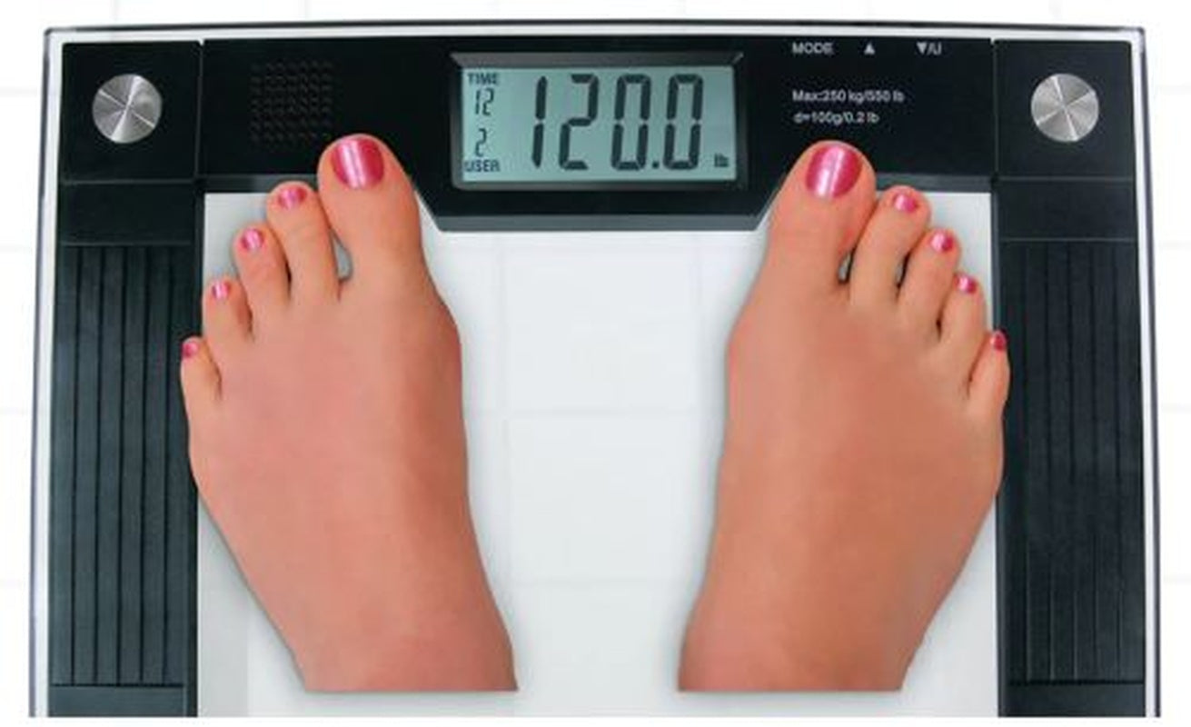Talking X-wide Glass Scale 550# Wt. Cap.