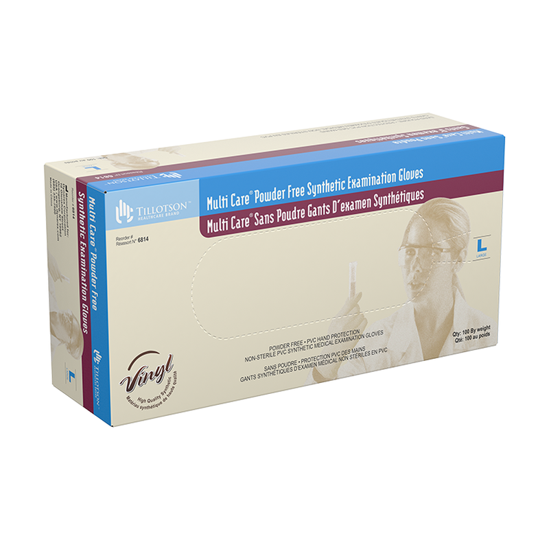dynarex multi care vinyl exam gloves powder free