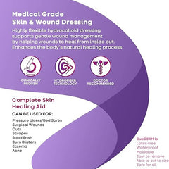 hydrocolloid dressing duoderm signal cgf foam backing 4 x 4 inch square hydrocolloid