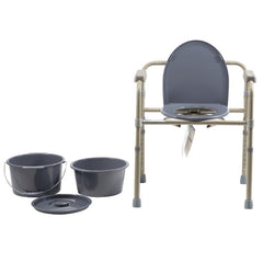 dynarex folding bedside commode