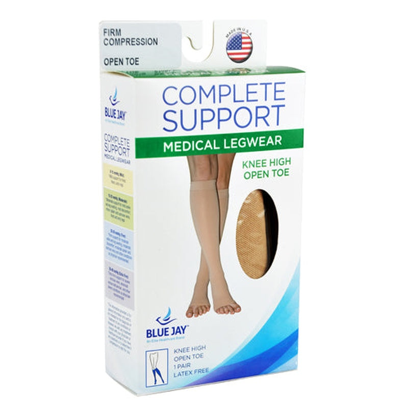 Firm Surg Weight Stkngs Medium 20 30mmhg  Below Knee Open Toe   All Care Store