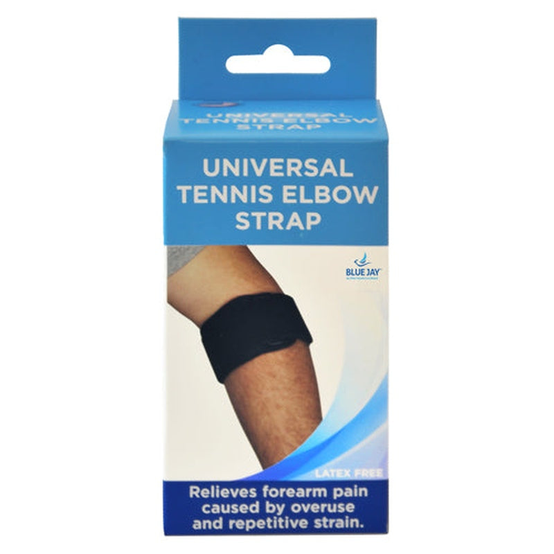 Blue Jay Tennis & Golf Elbow Strap Universal  Black   All Care Store
