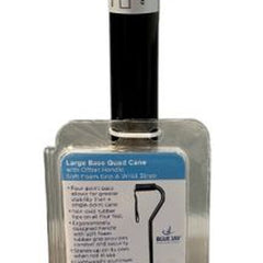 Quad Cane  Large Base  Black By Blue Jay Brand