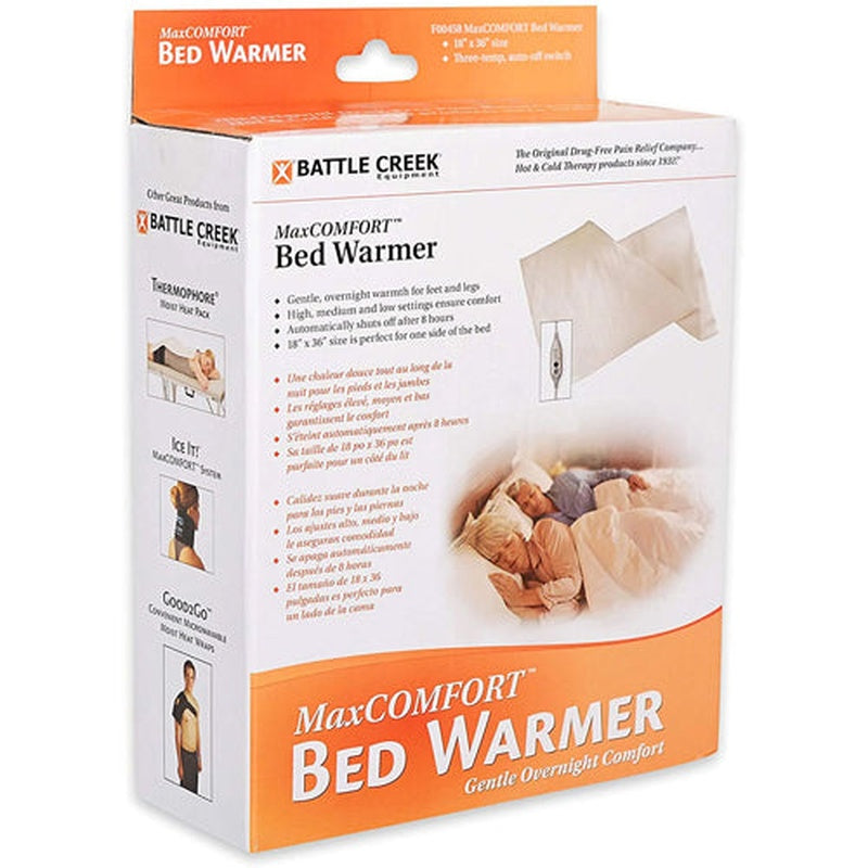 MaxCOMFORT BedWarmer – Gentle Overnight Warmth (18 x 36) for Cozy Sleep. Experience soothing heat and ultimate comfort with this premium bed warmer.