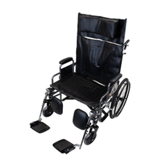 Heavy-duty bariatric reclining wheelchair side angle view