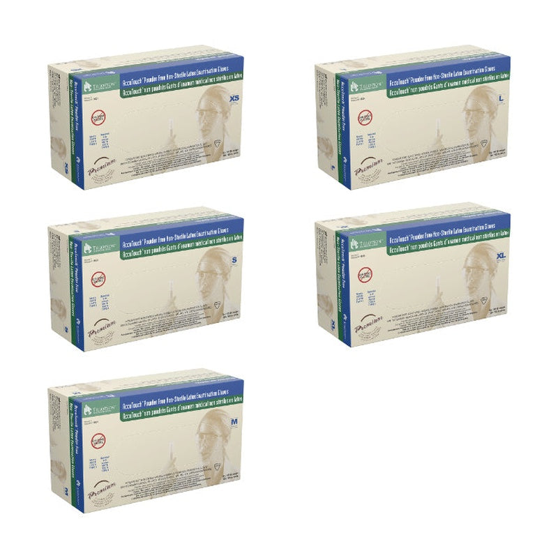 dynarex accutouch latex exam gloves powder free