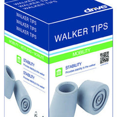 Univ Tips  Grey 1  Shaft - Pr. For Crutch  Walkers  Commodes