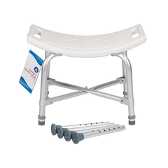Shower chair with curved seat