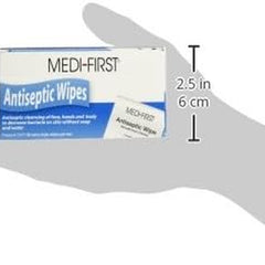 First Aid Kit Refill Antiseptic Skin Towelette Medi-First Individual Packet Scented 20 Count | 20Box/Case