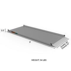 Gateway 3G Solid Surface Ramp 8 Ft – Durable Portable Aluminum Wheelchair Ramp