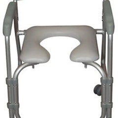 aluminum shower chair commode with casters knockdown