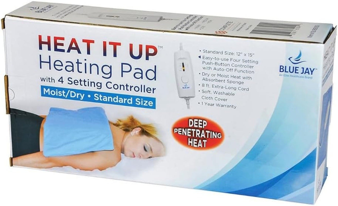 heating pad 12 x15 moist dry 4 position switch auto off