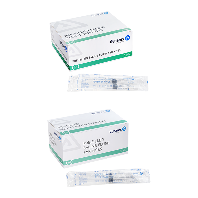 dynarex pre filled saline flush syringes
