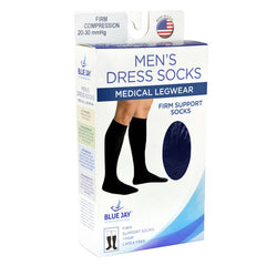 Men's Firm Support Socks 20-30mmhg  Navy  Medium