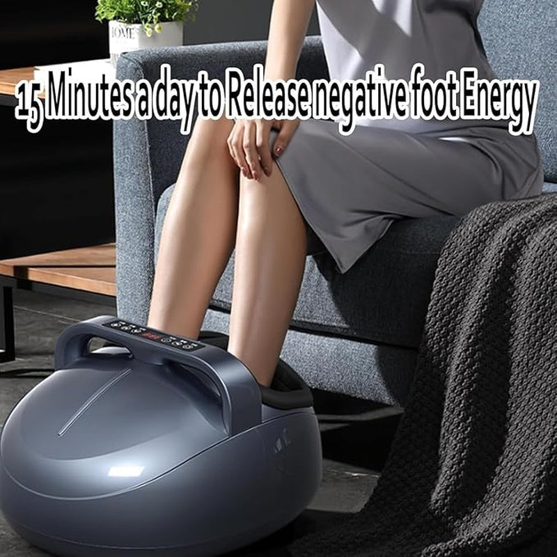 Foot Massager Heating Therapy Hot Compression Shiatsu Knead Roller Muscle Relaxation Pain Relief Electric Foot Massage Machine