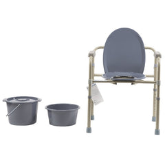 commode 3 in 1 non folding steel plastic armrests 4 cs
