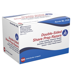 Dynarex Double Sided Shave Prep Razors,5Box/Case