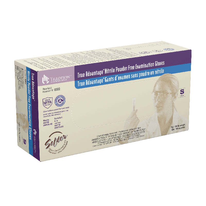 dynarex true advantage nitrile exam gloves powder free 100bx 10cs