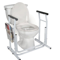 Toilet safety rail for elderly