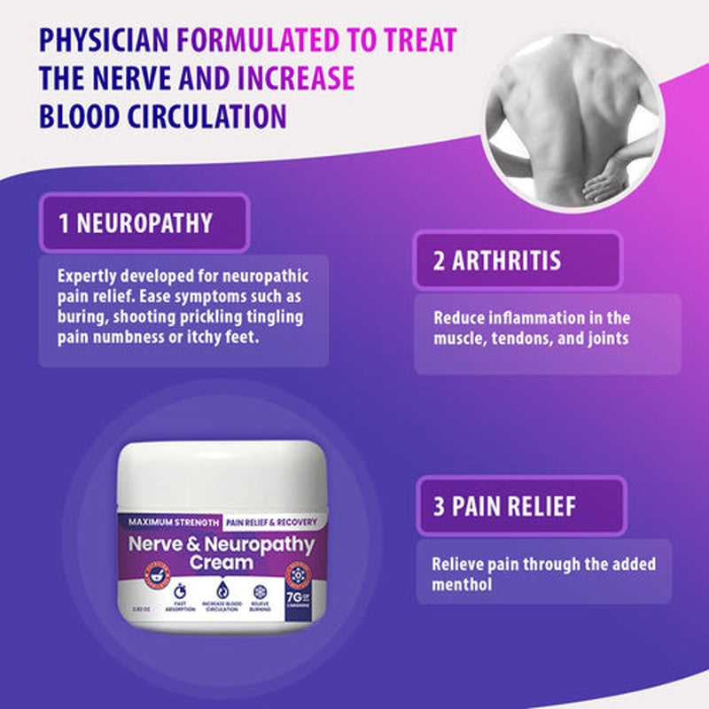 Nerve & Neuropathy Cream 2.82 Oz. Jar   Each