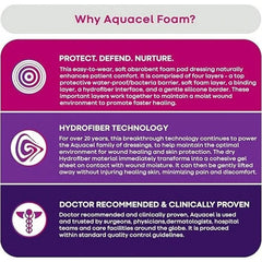 Foam Dressing Aquacel 4 X 4 Inch Without Border Waterproof Film Backing Nonadhesive Square Sterile, Packaging Type- Box