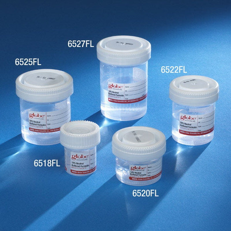 Prefilled Formalin Container Click-It 48 mm Opening 20 mL Fill in 40 mL (1.35 oz.) Screw Cap Warning Label / Patient Information NonSterile, Packaging Type- Case