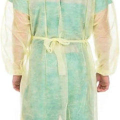 protective procedure gown cardinal health one size fits most yellow nonsterile not rated disposable packaging type case