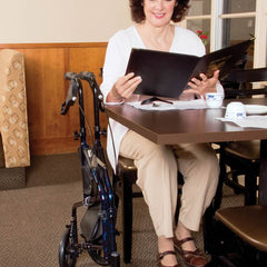 Carex Roller Walker For Seniors and Elders, Wheel size 7.5 inch ,With Height Adjustable Weight Capacity 300lbs, Foldable , FGA33300 0000