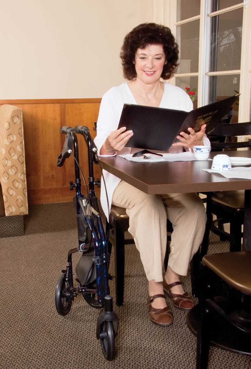 Carex Roller Walker For Seniors and Elders, Wheel size 7.5 inch ,With Height Adjustable Weight Capacity 300lbs, Foldable , FGA33300 0000