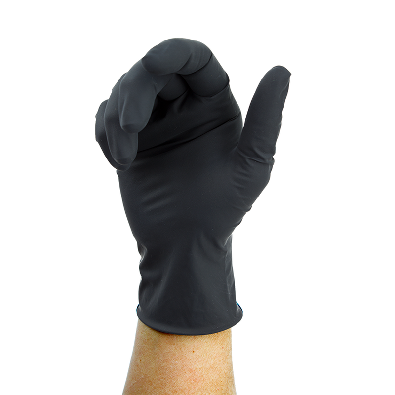 dynarex black arrow latex exam gloves powder free
