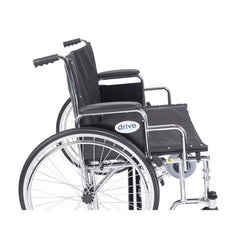 Drive Medical Sentra Heavy Duty Wheelchair with Extra large padded armrests ,8 inch front Wheels ,700 lbs Weight Capacity ,30" (W) x 20" (D) ,10956Q