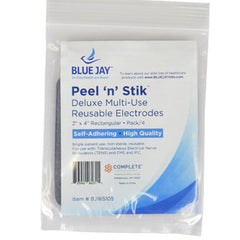 Reusable Electrodes  Pack/4 2 X4 Rectangle  Blue Jay Brand