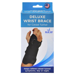 Blue Jay Dlx Wrist Brace Black For Carpal Tunnel  Right Sm/md