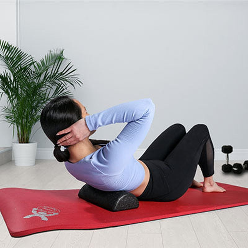 Cando Foam Roller Black Compos Extra Firm Half-round 6  X 36