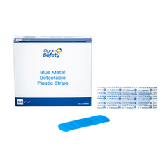 blue metal detectable plastic strip