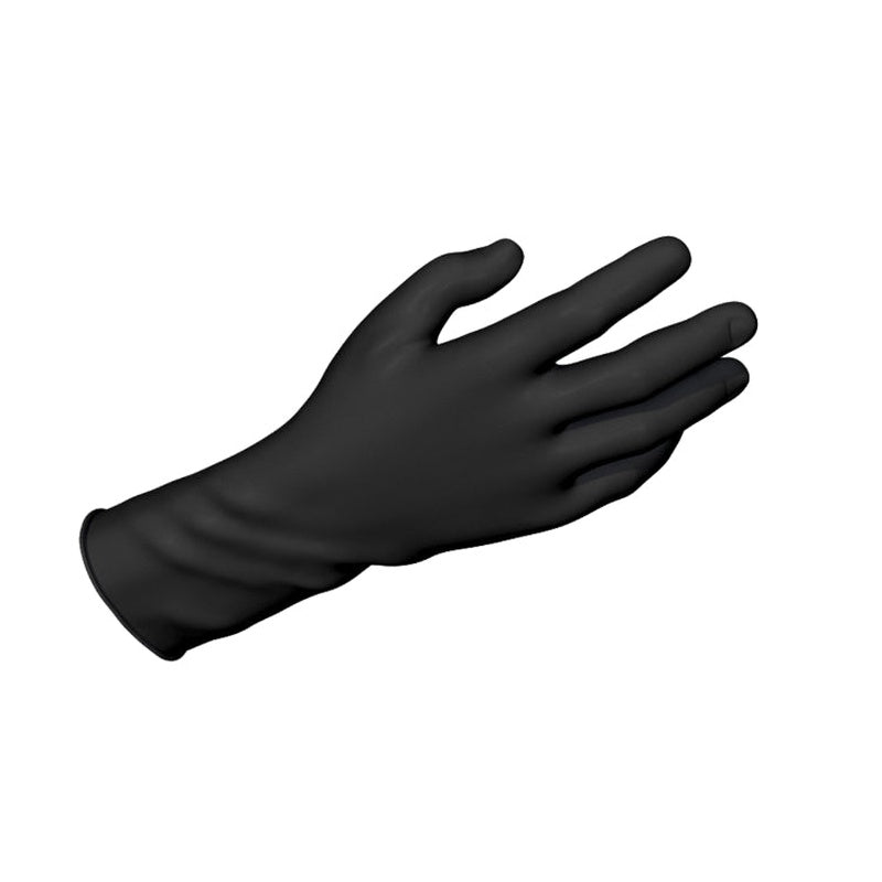 dynarex safe touch black nitrile exam gloves powder free 100bx 10cs