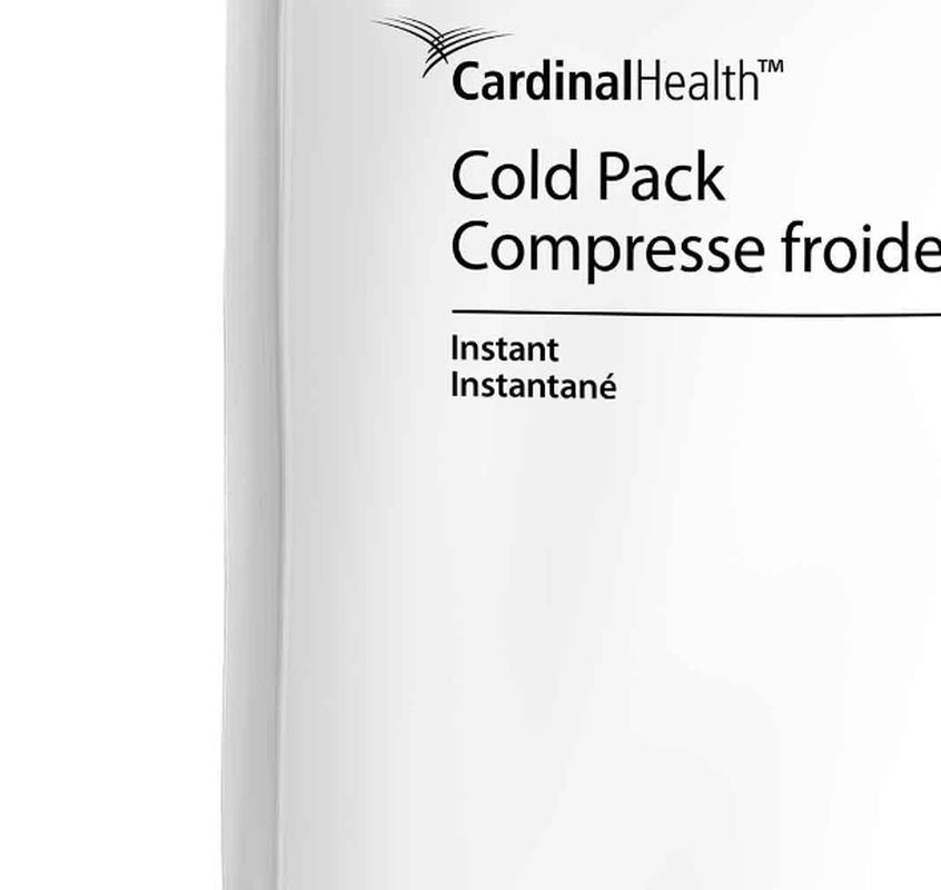 instant cold pack cardinal health non sweat general purpose medium 6 x 6 1 2 inch plastic ammonium nitrate water disposable packaging type case