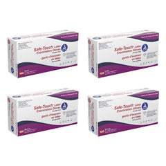dynarex safe touch white latex exam gloves powder free