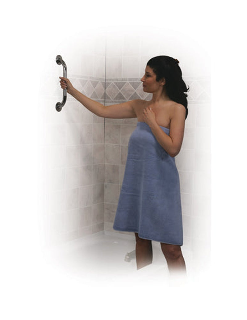 grab bar knurled chrome 18in