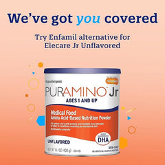 puramino jr medical food amino acid based nutrition powder vanilla 14 1 oz puramino jr pediatric oral supplement mk1162584ea