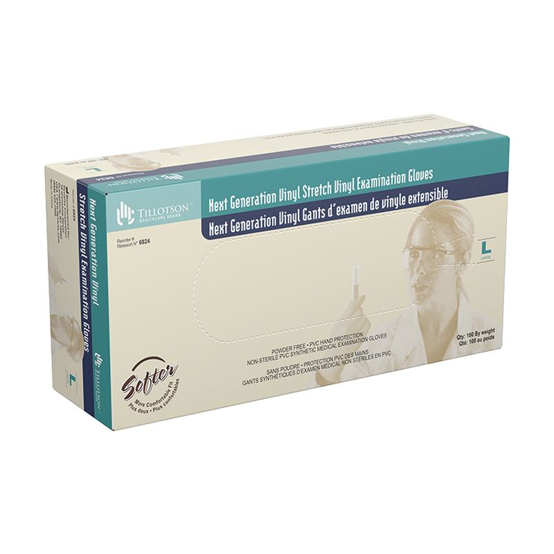 dynarex next generation stretch vinyl exam gloves