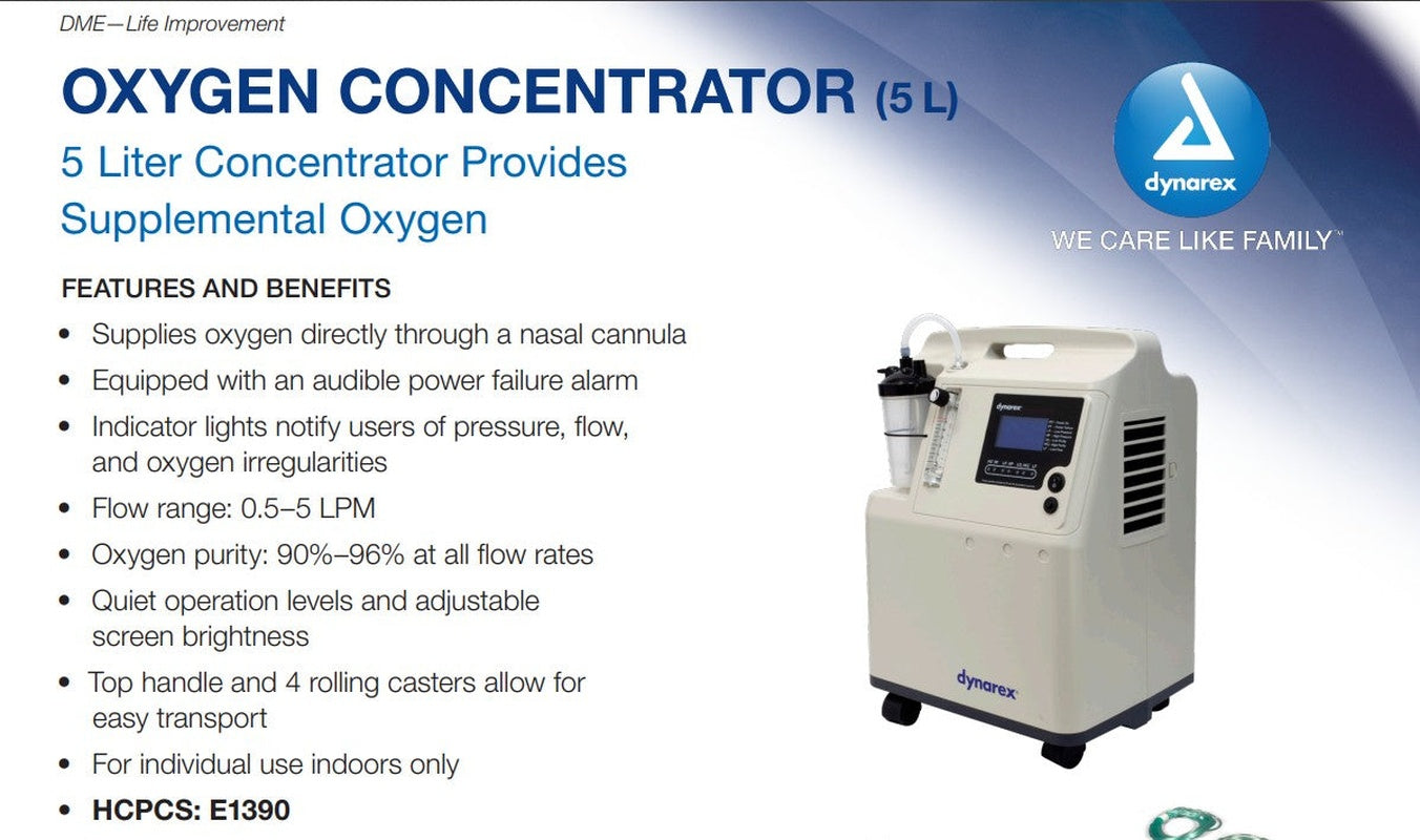 Dynarex Resp-02 oxygen concentrator for home oxygen therapy