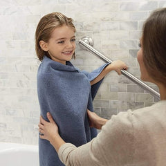 moen elegance grab bar 24 old world bronze w grip pads