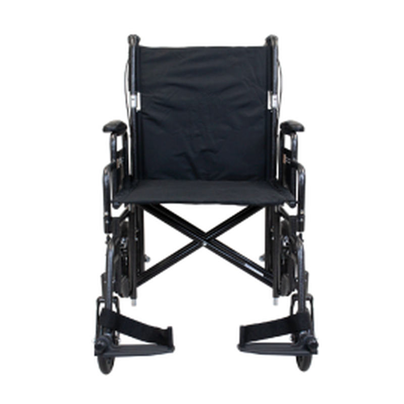 bariatric transport wheelchair 22-inch seat side profile