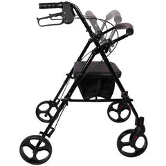 Rollator  Aluminum  Height Adjustable  Black   All Care Store 