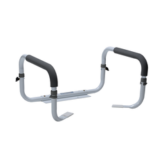 Adjustable toilet support rail handles